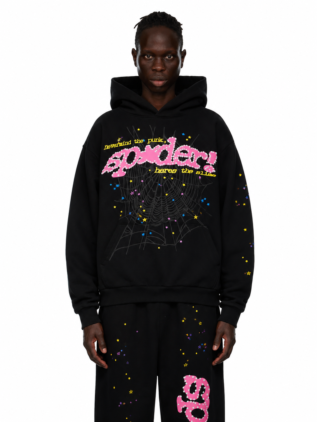 Sp5der P*NK V2 Hoodie – Black