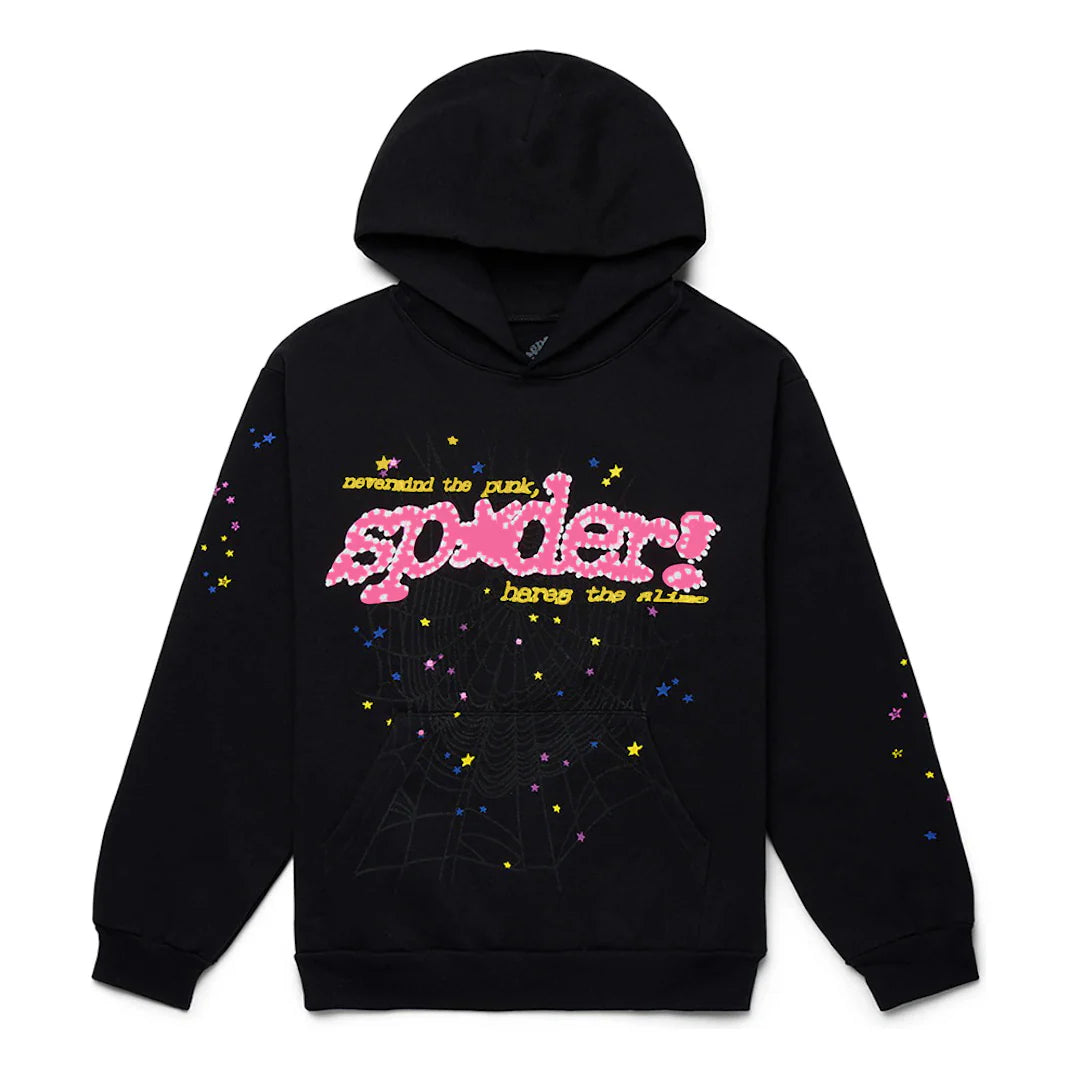 Sp5der P*NK V2 Hoodie – Black